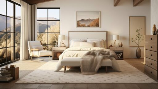proportional layered rugs cozy bedroom feel