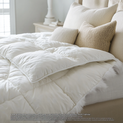 Down Alternative Mattress Toppers with white bedding for cozy comfort