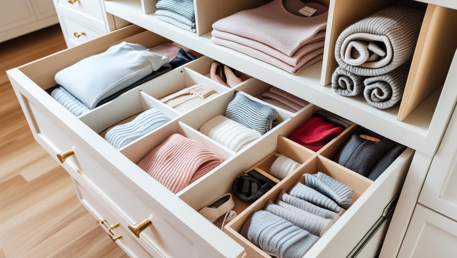 neatly divided drawers using organizers for clothing – organizing and styling your dresser