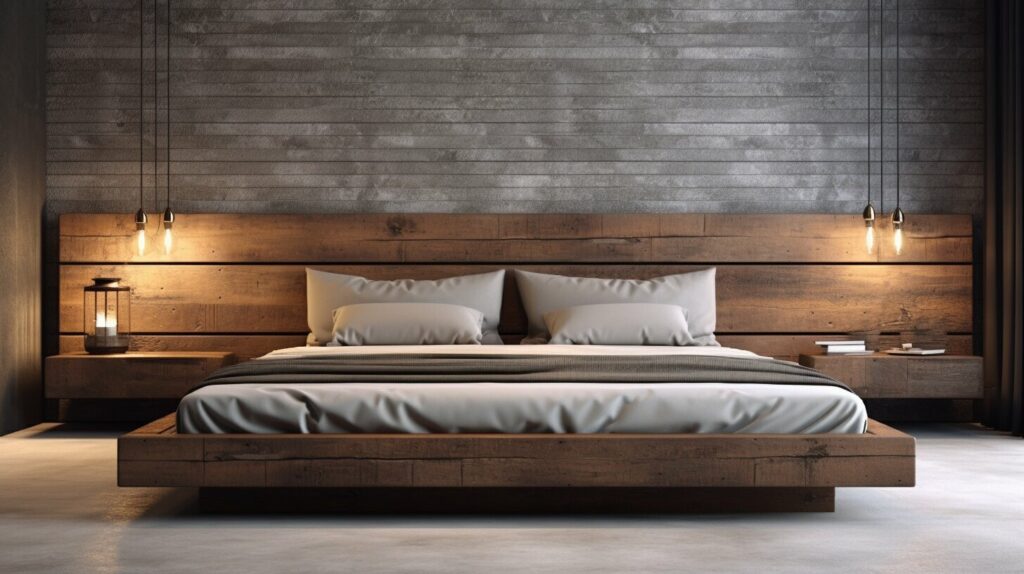reclaimed wood to refresh your existing bed frame