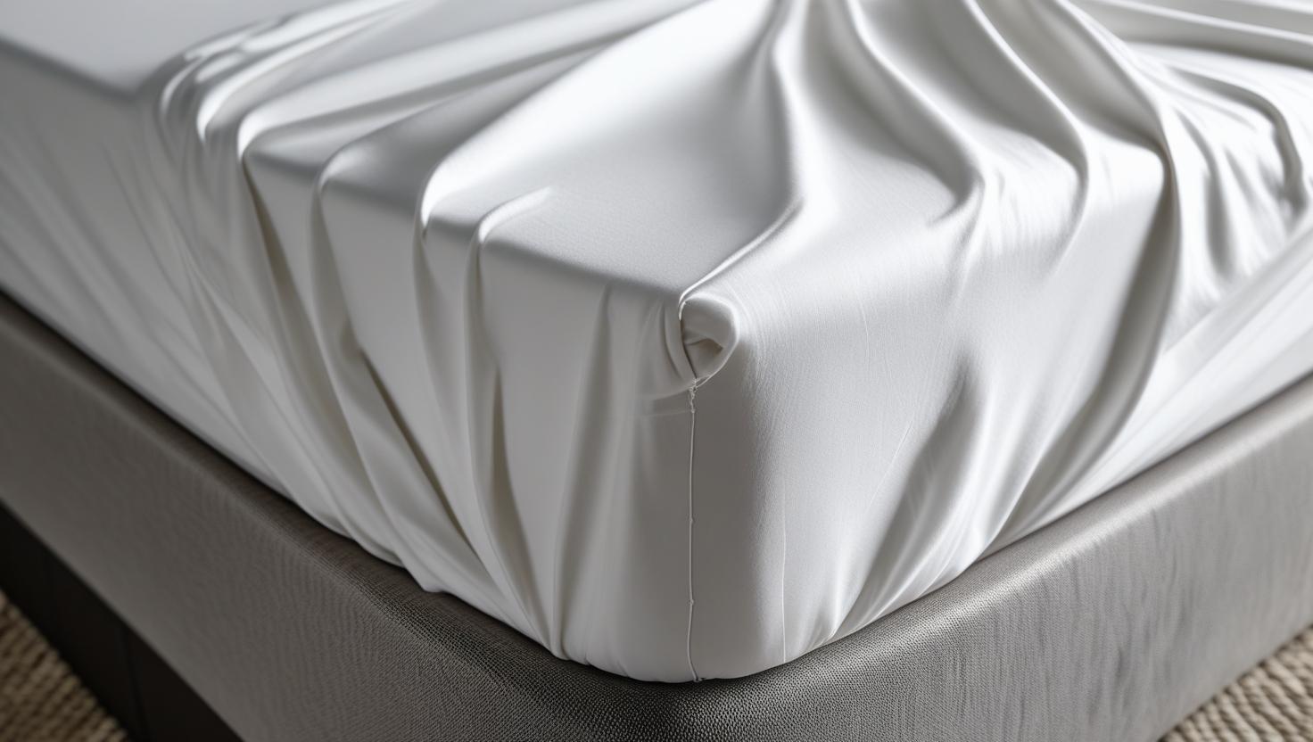 Fitted sheet snugly placed for selecting perfect bed linen fit