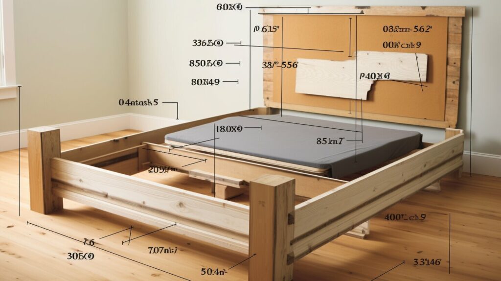 This photo shows a finished sturdy DIY bed frame with clean lines, demonstrating the sturdy DIY bed frame in a cozy bedroom.