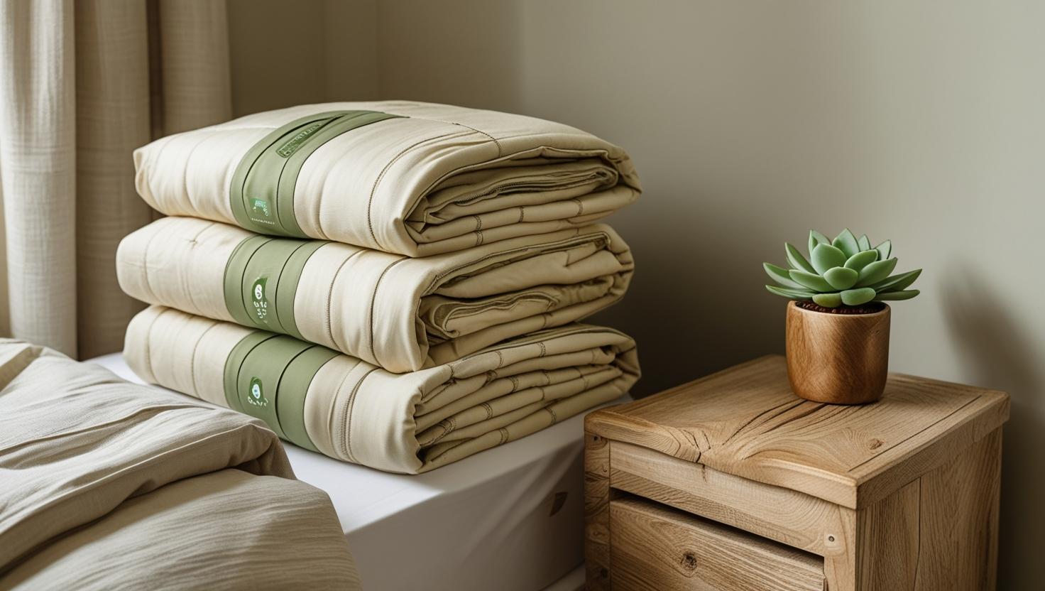 Peaceful sleep using temperature-regulating bedding for hot summer nights