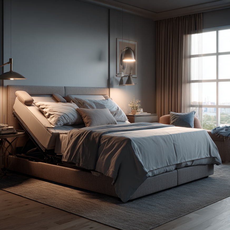 Adjustable Bed Technology with built-in massage feature and USB charging ports