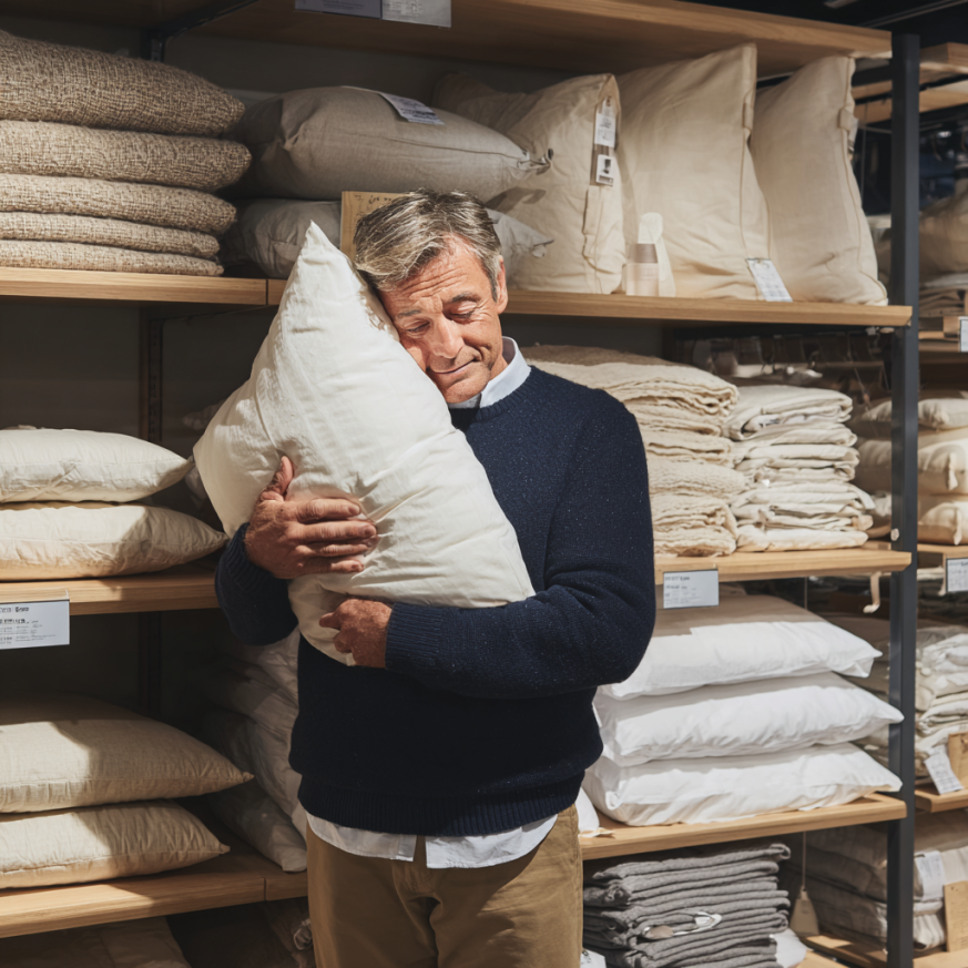 This image shows an adjustable pillow with removable fill to help readers choosing pillows for comfort.