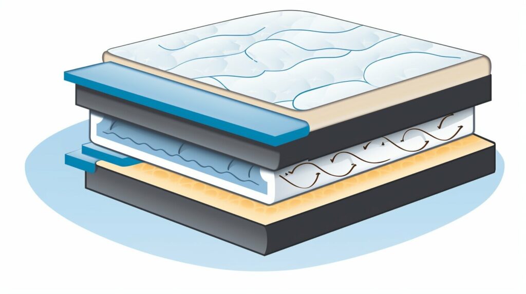 Mattress selection guide showing foam, innerspring, and adjustable air mattresses