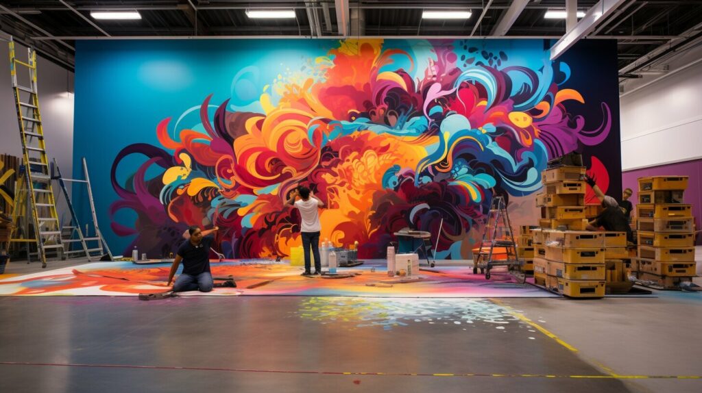 custom mural as wall decor essentials artwork