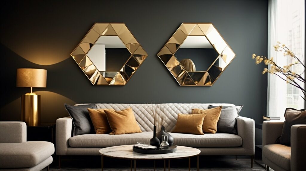 elegant mirror arrangement as wall decor essentials