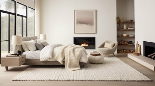 Rug materials for bedroom flooring enhancements like wool, cotton, and jute