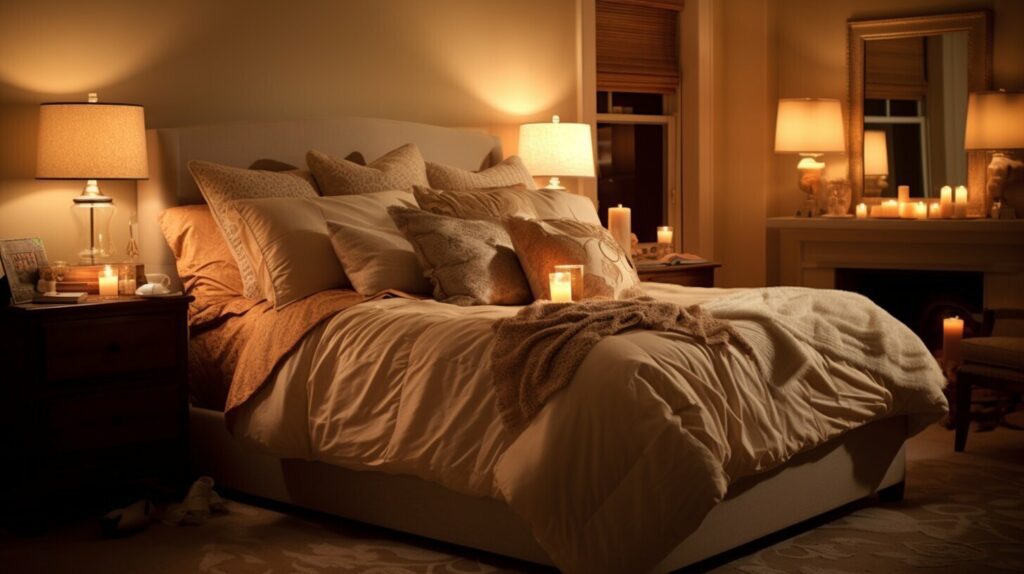 Bedroom Lighting Mood Tips sensory experience with scents and light