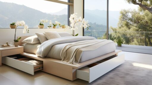 space-saving bookcase storage beds with under-bed compartments