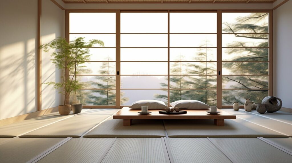 tatami mats and futon beds