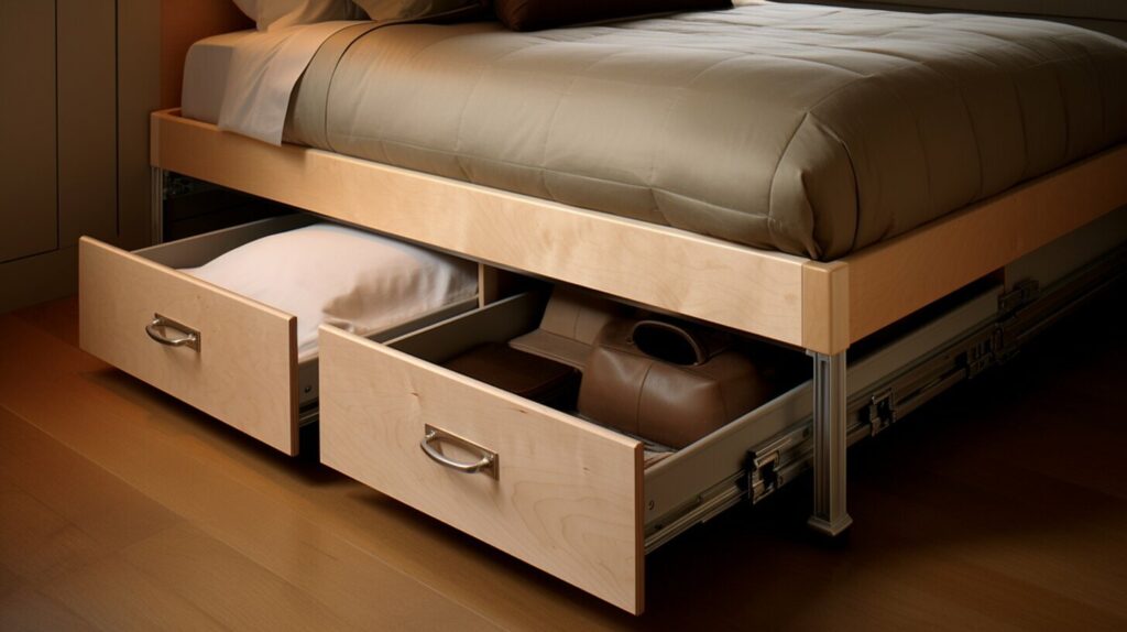 Under-Bed Storage with Multi-Functional Nightstands