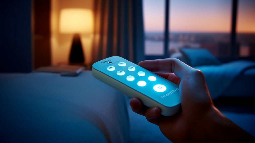 wireless remote control for adjustable frames with smart home integration