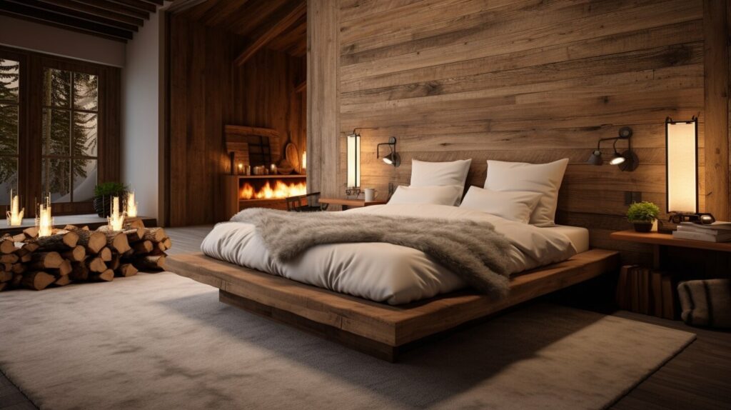 Wood bed frame, a perfect material for your bed frame in a rustic bedroom setting