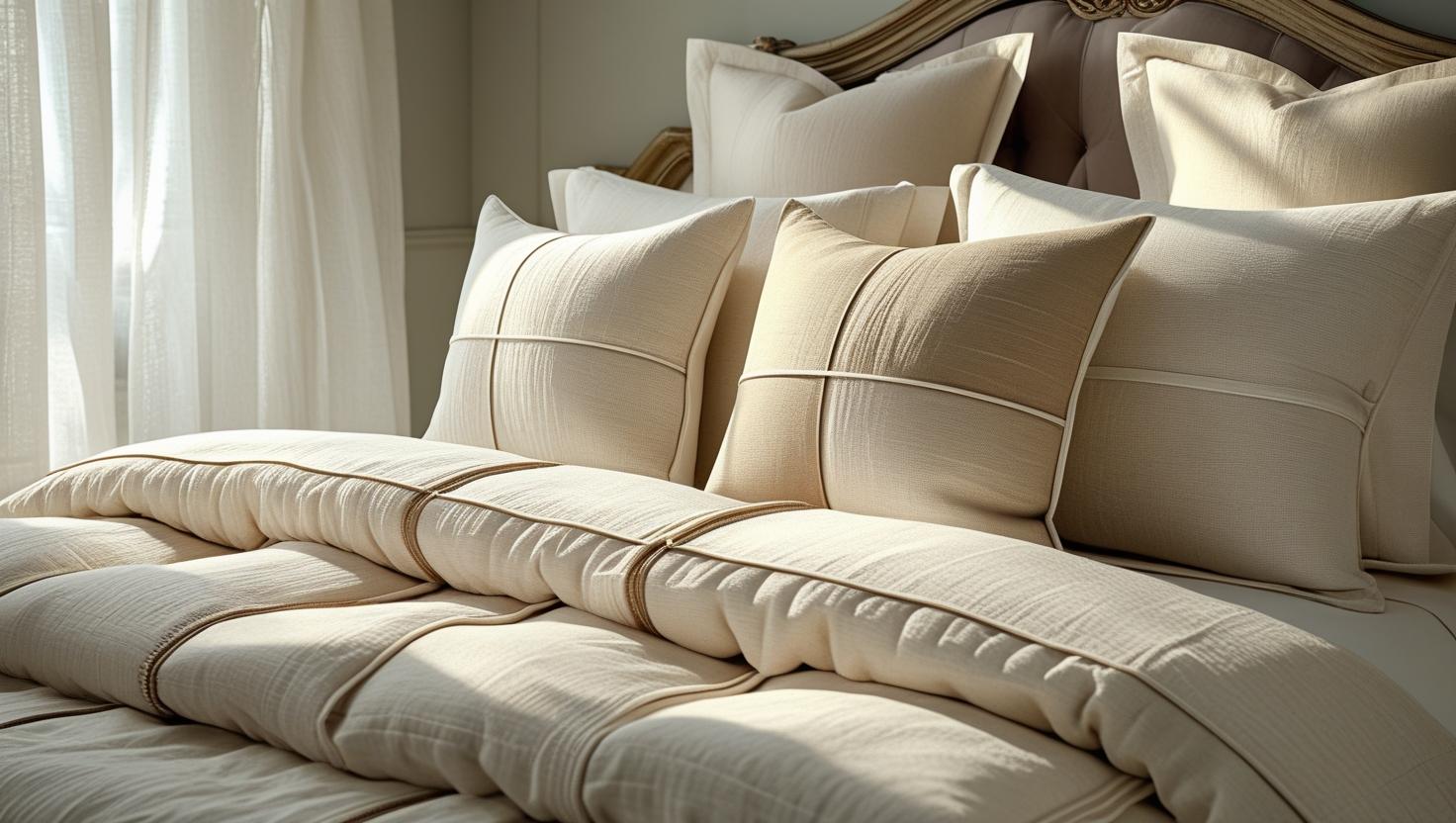 Classic sham comforter on a neatly arranged bed