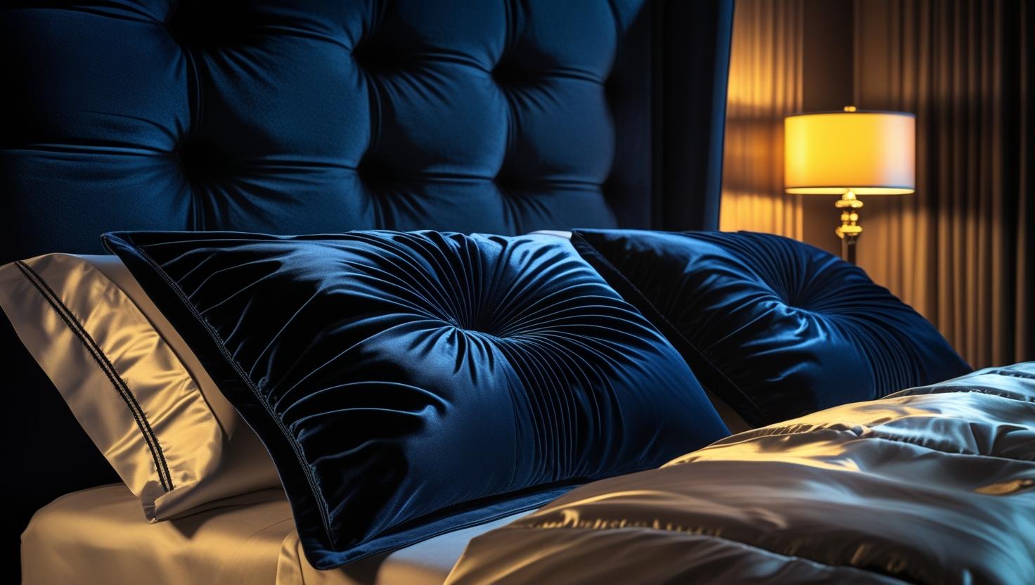 Styled bedding with sham comforter and accent pillows