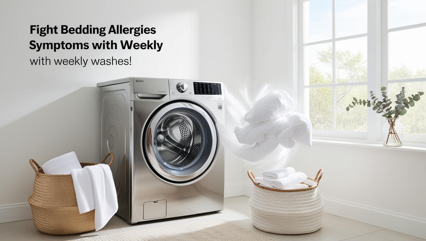 Hot water washing removes dust mites and allergens from bedding