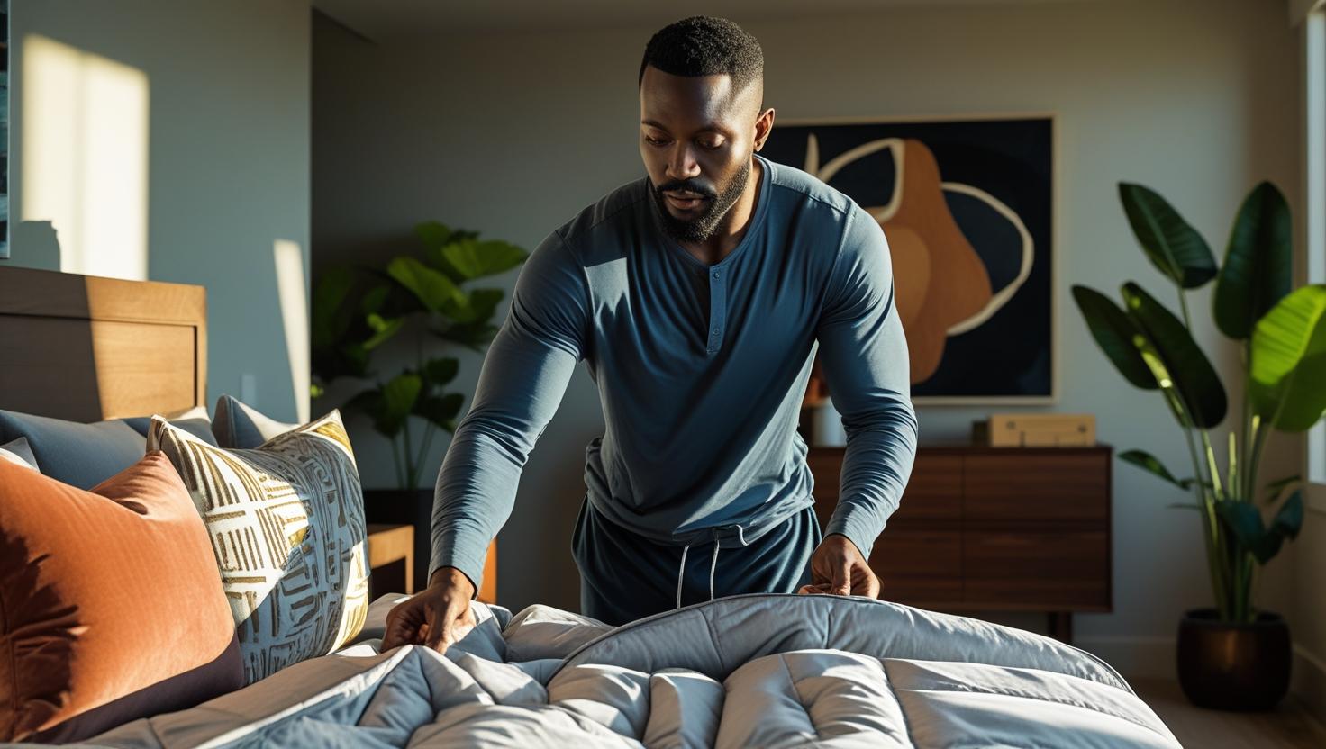 Historical bedding arrangements with wooden frames and straw mattresses