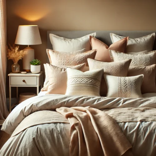 Bedding setup illustrating the role of bedding sham vs duvet cover in bedroom design