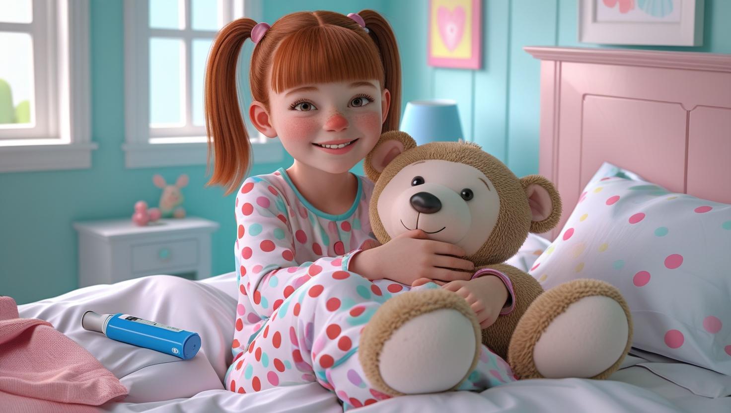 Bright bedroom showing bedding and allergies prevention setup