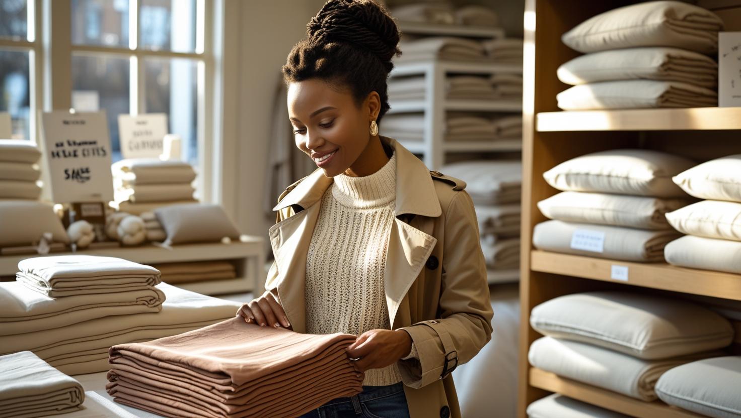 White bedding in a sunlit room showing the best time to buy bedding