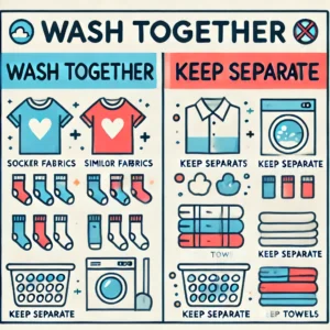 Can bedding and towels be washed together — laundry separation example