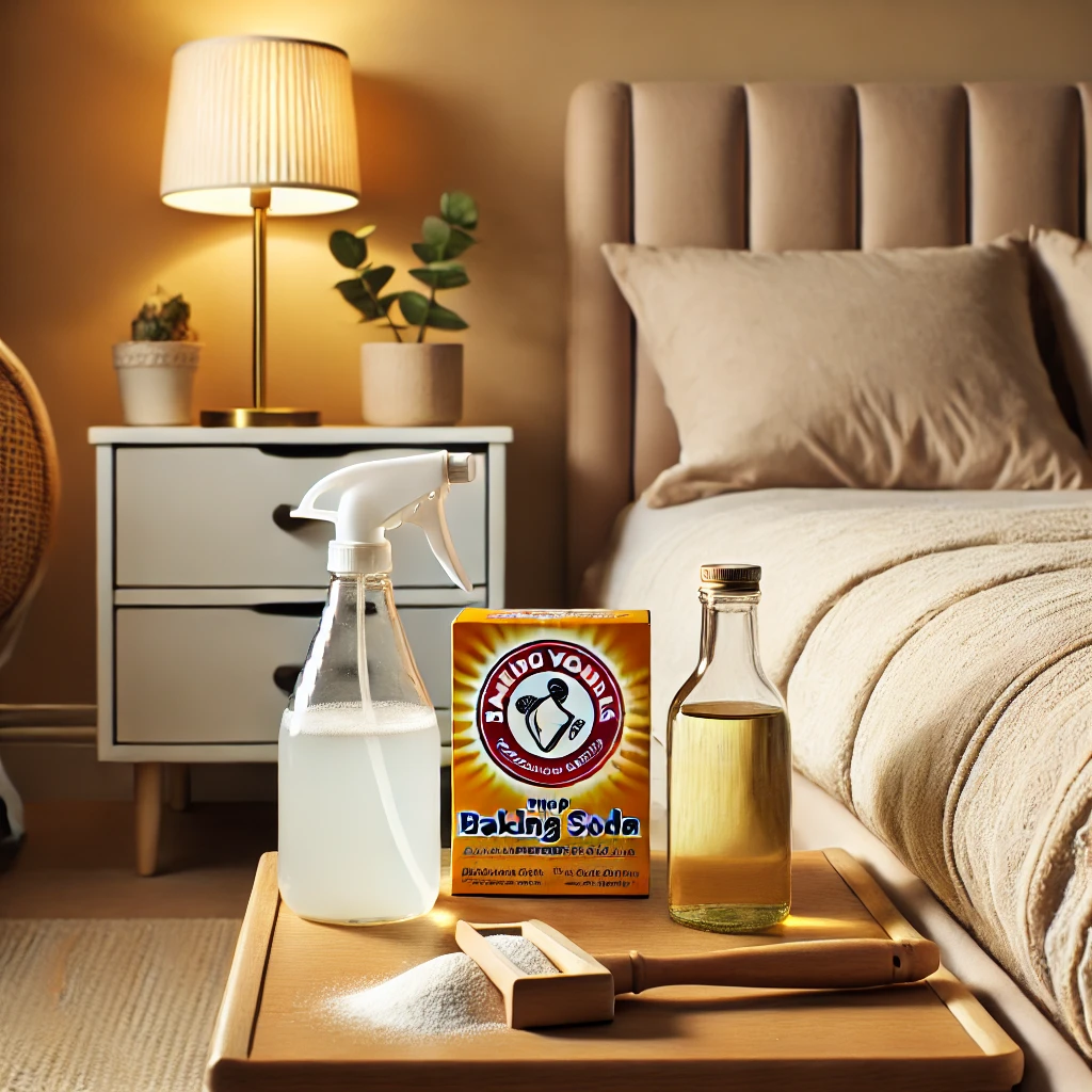 This photo demonstrates how to clean pee from a mattress by gently blotting to lift moisture and stop the stain from spreading.