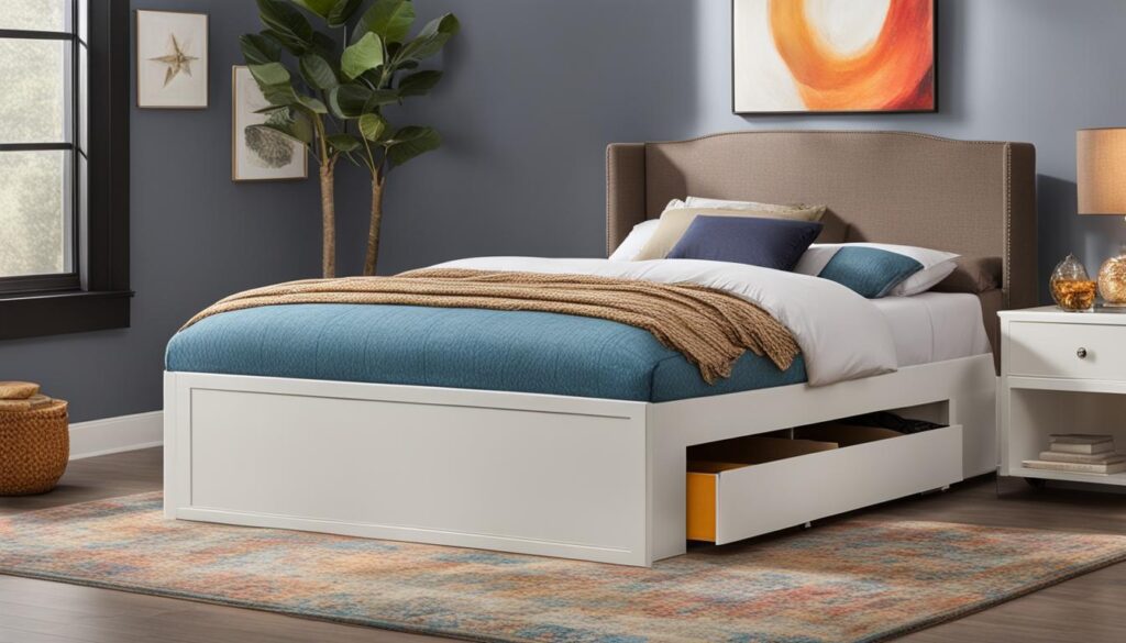hidden storage beds with drawers