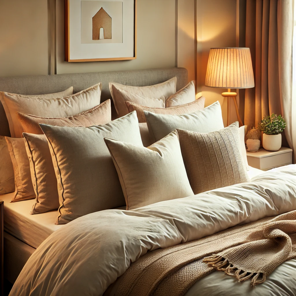 standard sham bedding explained with neutral bedroom setup