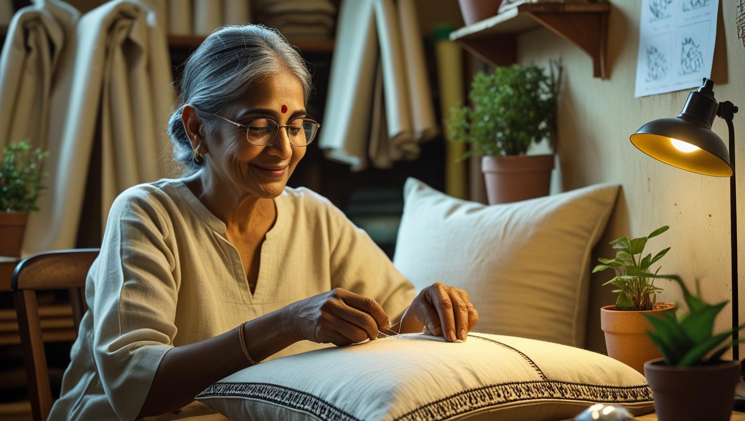 Luxury bedding samples showing where bedding is made
