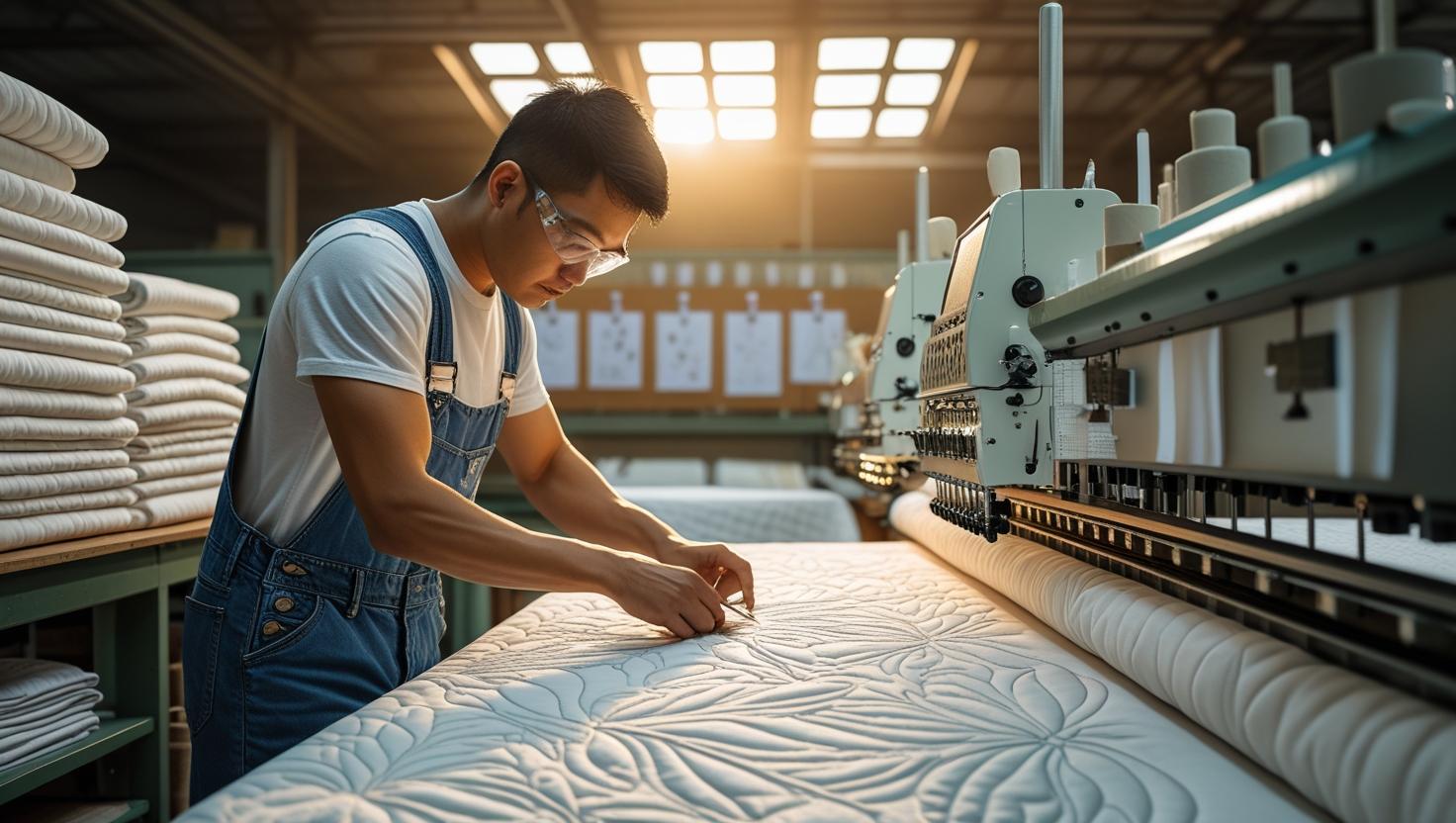 Infographic comparing where bedding is made by brand and price