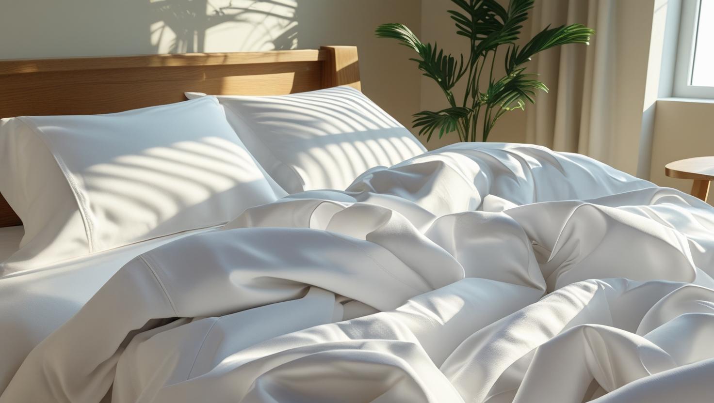 Cotton and linen white bedding comparison for bobbling resistance