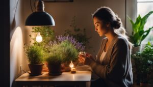 Diffusing Essential Oils Benefits Sleep Relaxation scene