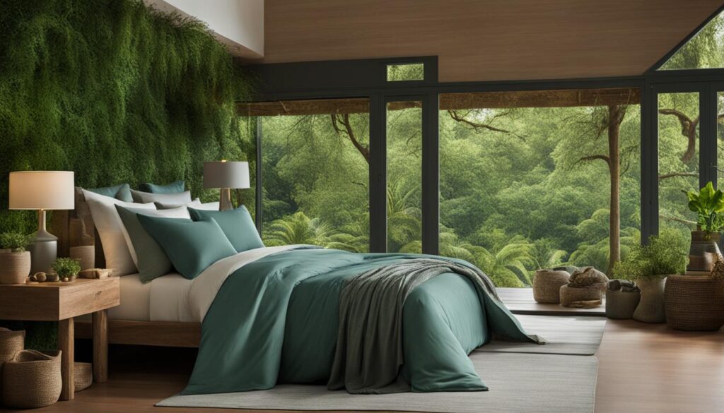 eco-friendly bedding choices bedroom setup