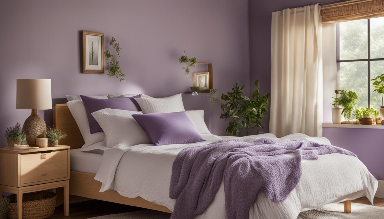 Calm bedroom layout that supports better sleep with soft textures and minimal visual clutter