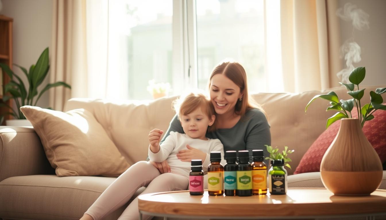 Essential oil diluted in carrier oil for safe skin application (essential oil safety)