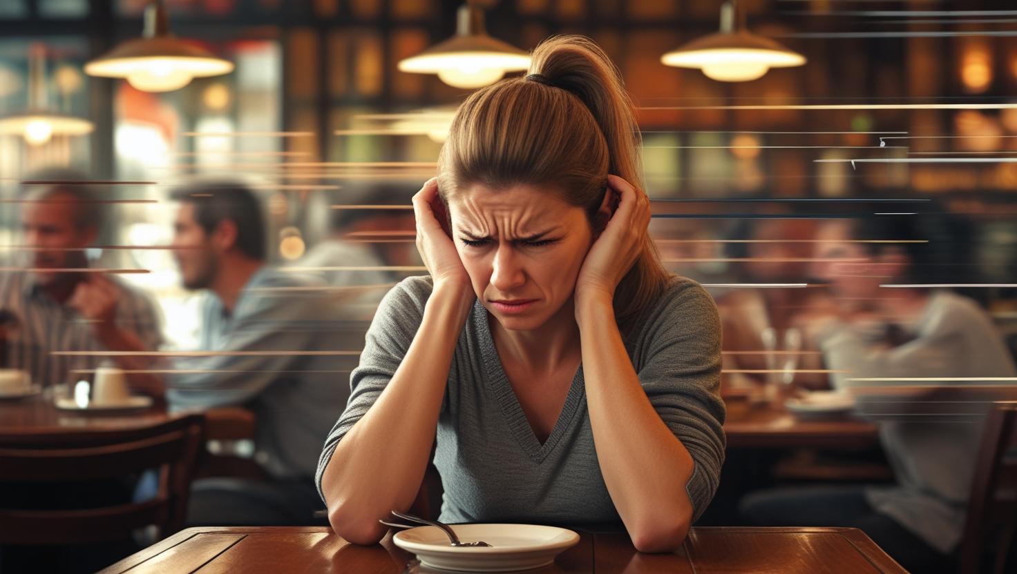 Person practicing deep breathing and mindfulness as part of Managing Sound Sensitivity