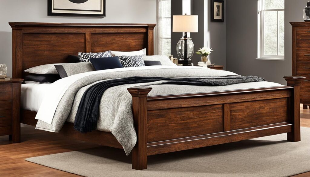 hardwood upholstered bed frames