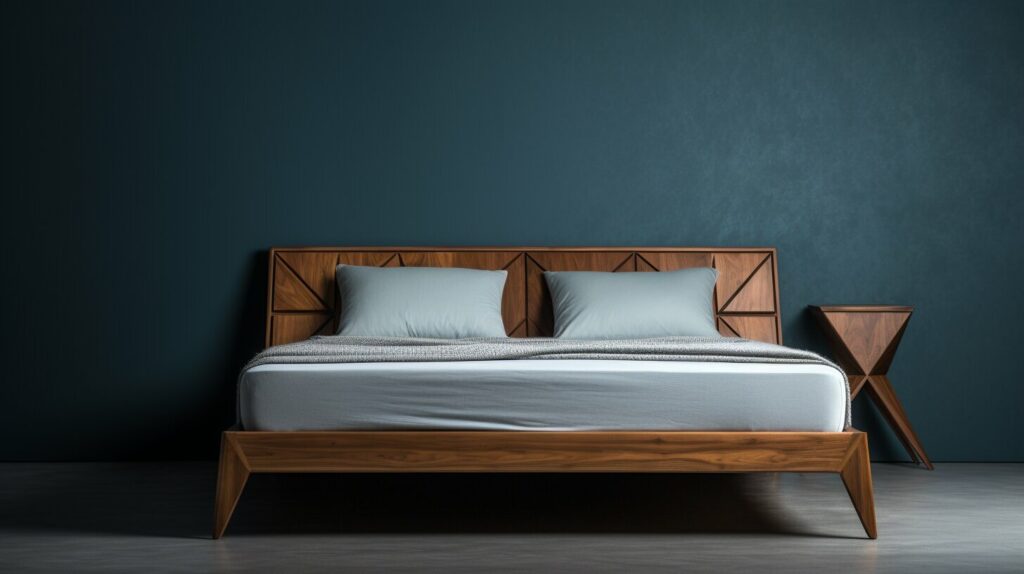 Wood bed frame used in modern bed designs