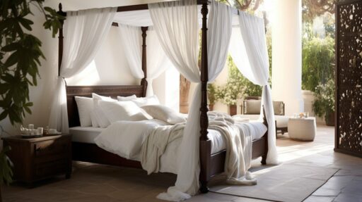 four-poster bed