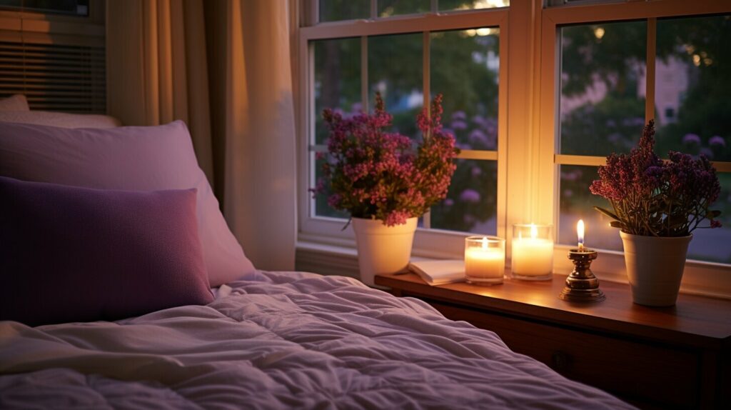 relaxing bedroom environment