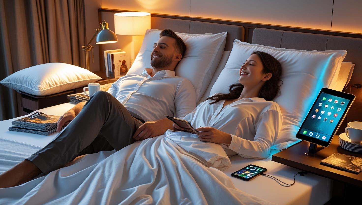 bed positions showing comfort from adjustable beds