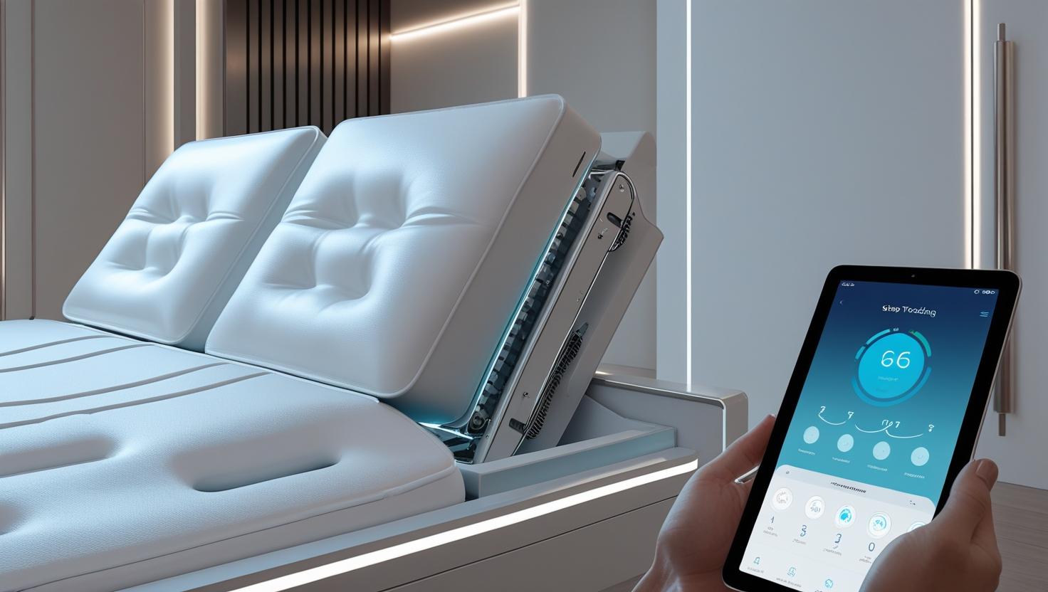 An example of how adjustable beds for customized sleep can elevate the head and feet to support health and wellness.