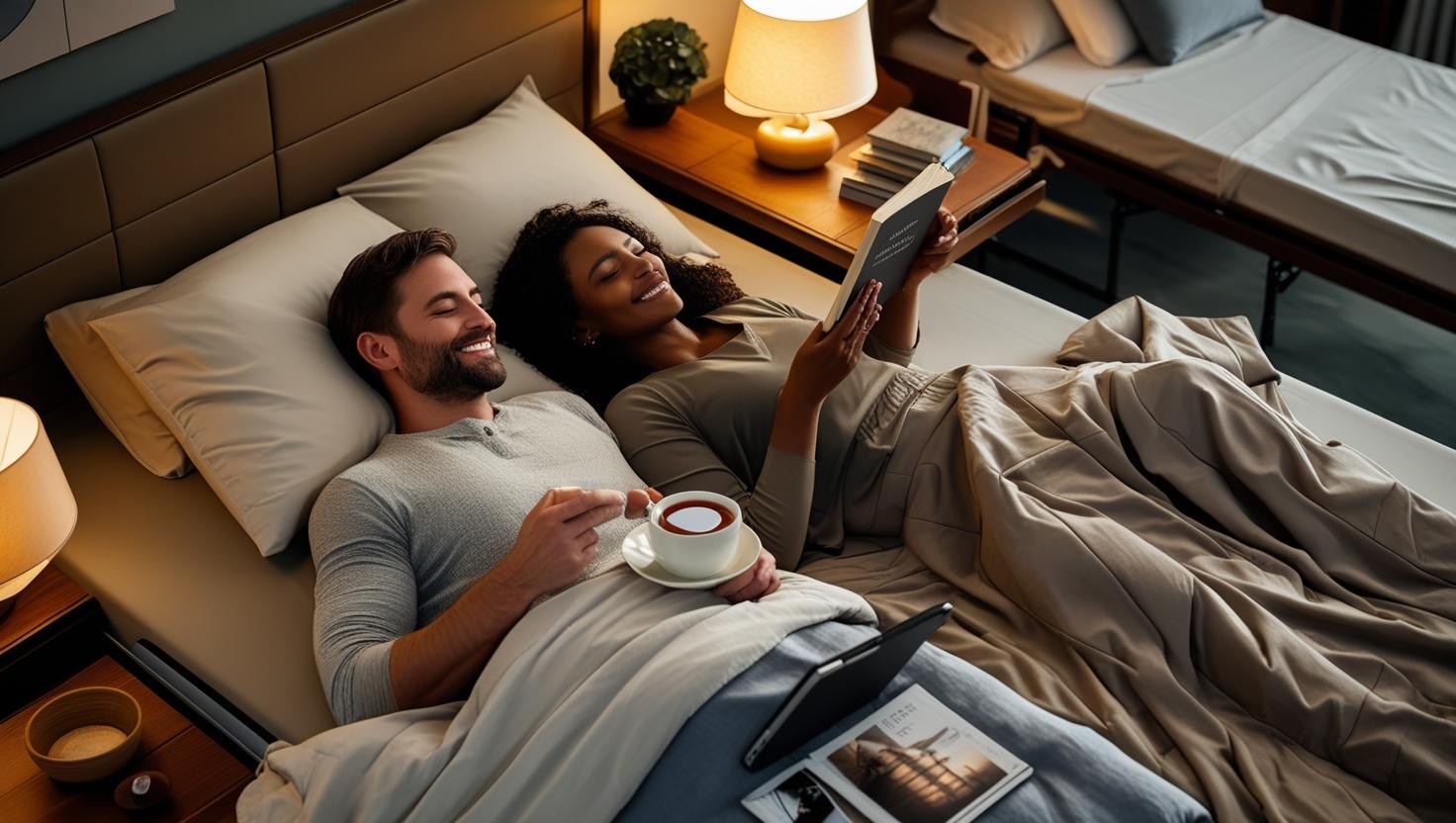 A close-up of customizable controls that help create adjustable beds for customized sleep with saved presets and massage.