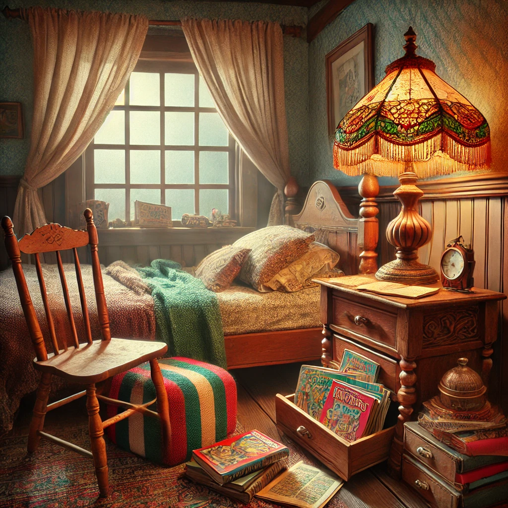 Modern bedroom furniture and accessories with cozy decor