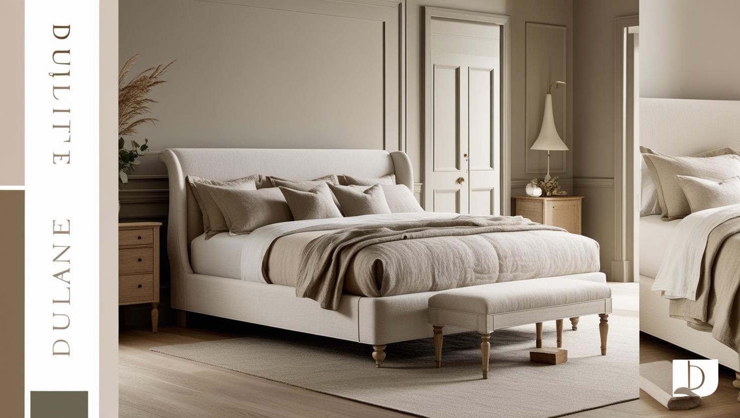 Decor inspiration featuring Dulane Upholstered Sleigh Bed in a modern-classic fusion bedroom design.