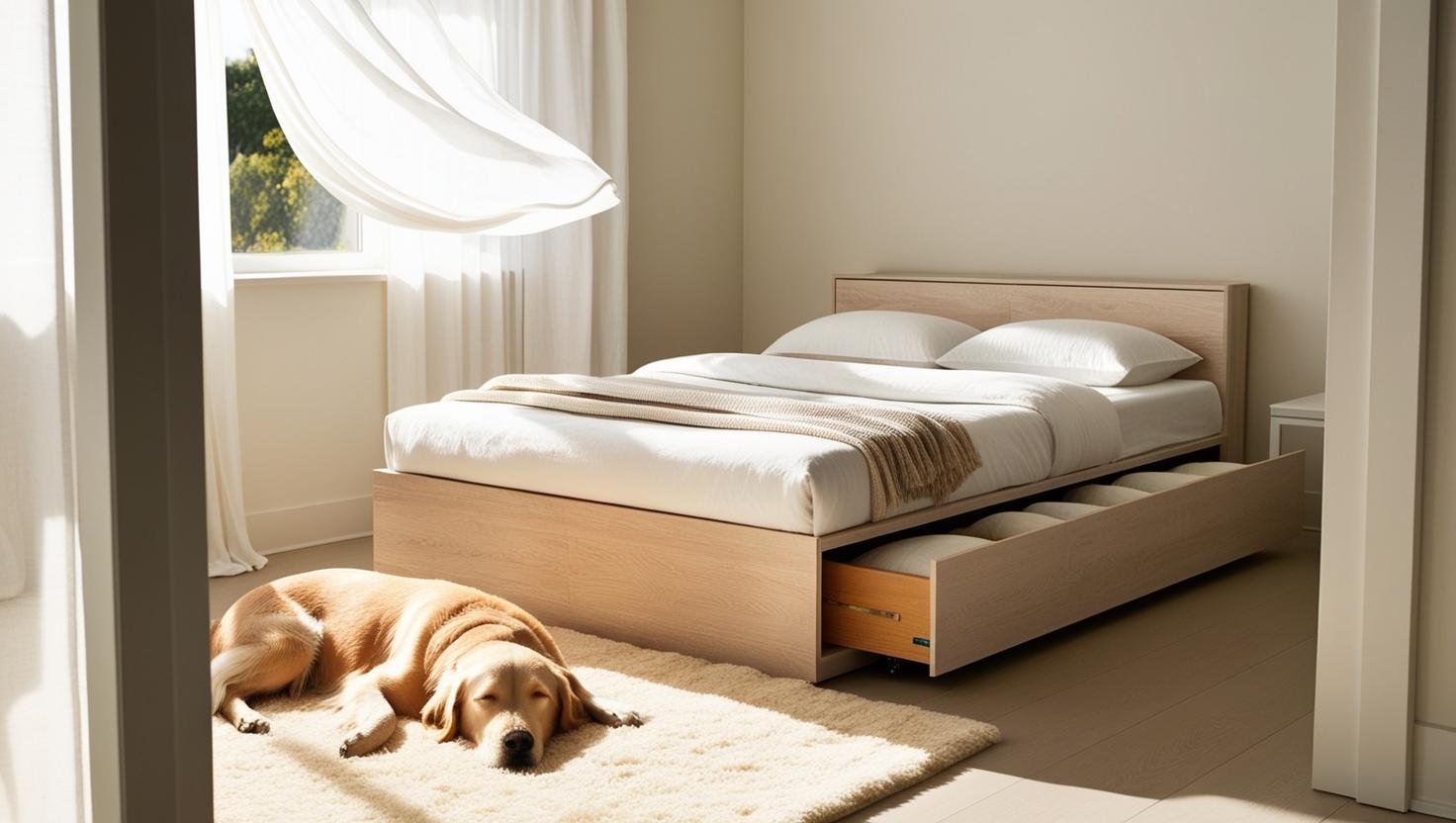 Modern Twin Bed with Storage Underneath design