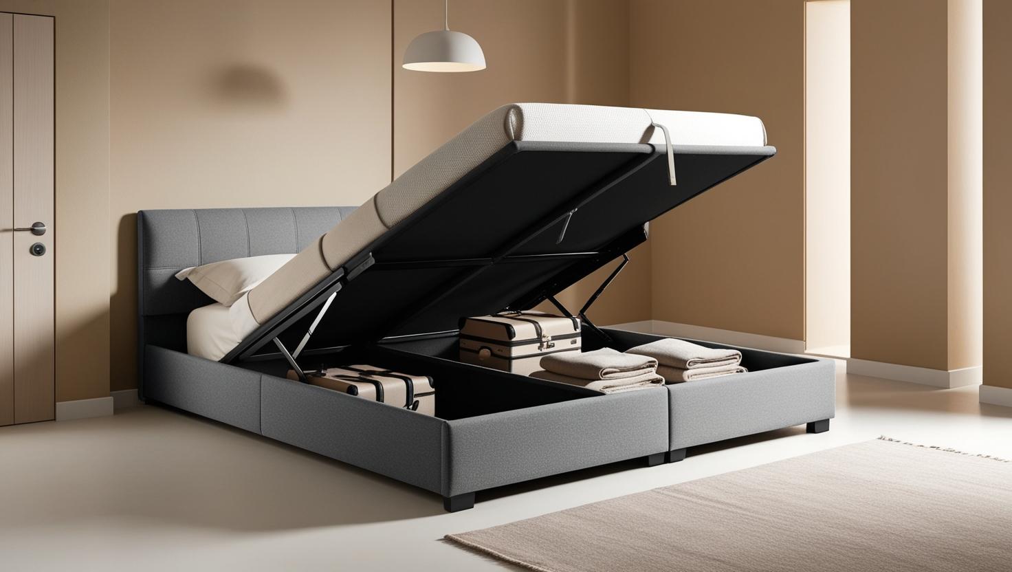 Twin Bed with Storage Underneath with built-in drawers