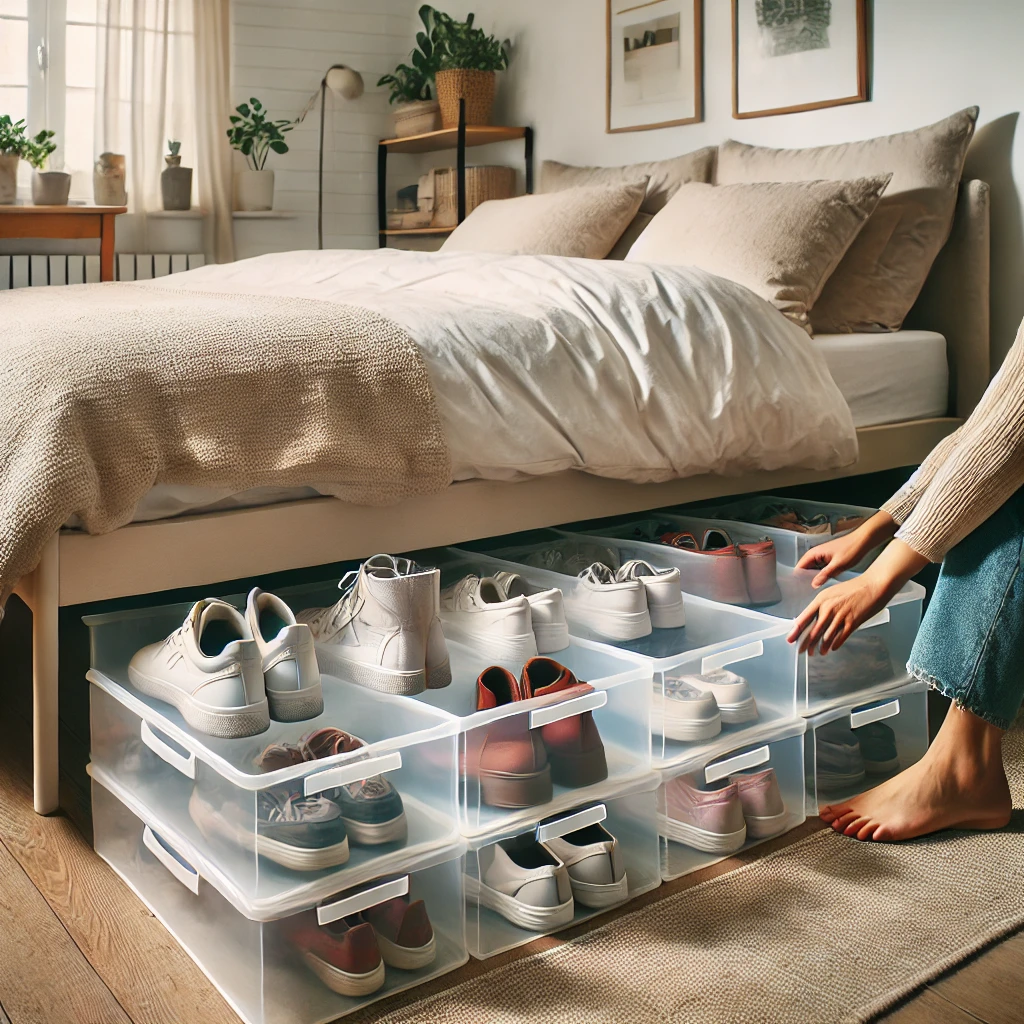 Under-Bed Shoe Storage
